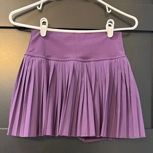 Chic Purple Pleated Mini Skirt